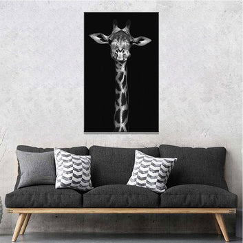 Black & White Giraffe Canvas Wall Art