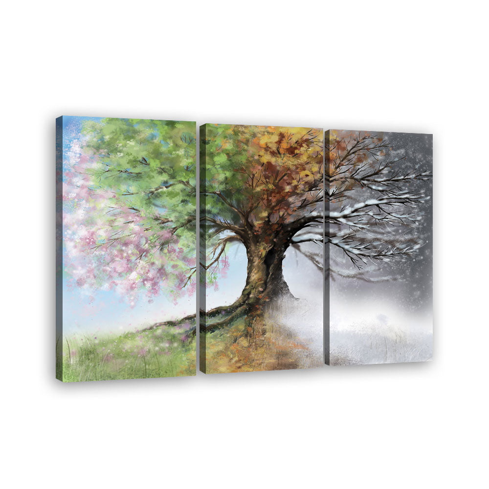 Tree with Four Seasons canvas wall art