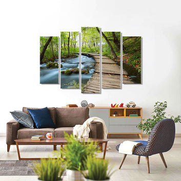 Boardwalk in National Park Canvas Wall Art