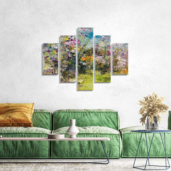 Colorful Spring Flowers Canvas Wall Art