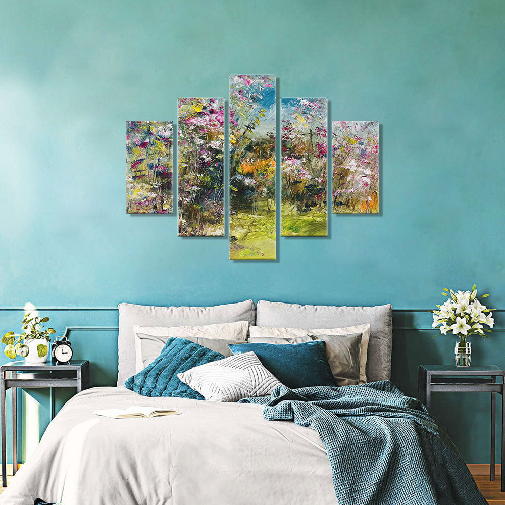 Colorful Spring Flowers canvas wall art